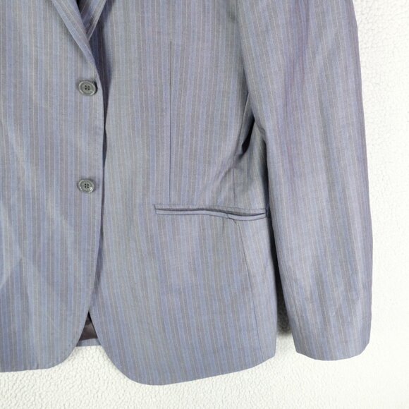 Paul Smith Blazer Mens 52 42R Blue Gray Striped Two Button Vented Sport Coat - Picture 3 of 16
